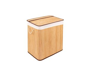 9009909609100 - PANA®ECO Bambus Wäschekorb mit Deckel • Wäschebox Holz mit herausnehmbaren Wäschesack • Faltbarer Wäschesammler waschbar • Badezimmer Wäschetruhe • 100% Bambus • versch Farben und Größen