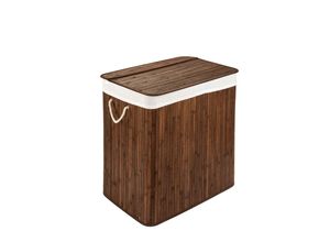 9009909609117 - PANA®ECO Bambus Wäschekorb mit Deckel • Wäschebox Holz mit herausnehmbaren Wäschesack • Faltbarer Wäschesammler waschbar • Badezimmer Wäschetruhe • 100% Bambus • versch Farben und Größen