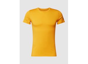 9009984234709 - T-Shirt in unifarbenem Design Modell Tencel