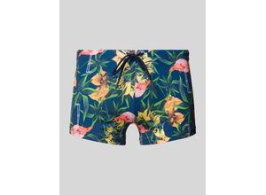 9009984250204 - Badeshorts mit floralem Allover-Muster Modell FLAMINGO