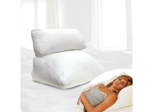 9010041029886 - Flip Pillow Kissen weiß 10 in 1 Kissen ideal für leicht erhöhtes Schlafen Bauch- und Seitenschläfer Rückenstütze Beinruhekissen und Lesestütze das