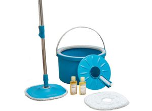 9010041034040 - Livington Clean Water Spin Mop Frischwassermoppsystem inklusive Reiniger und Pads - trennt Schmutzwasser von sauberem Wasser - Moppkopf für jeden Boden - 360° drehbarer Moppkopf - Mail Order Edition