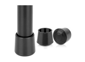 9010050178766 - 4 x 16 Gummispitzen – geeignet für Tischbeine Stühle Möbel – in verschiedenen Farben und Größen erhältlich (16 mm schwarz)