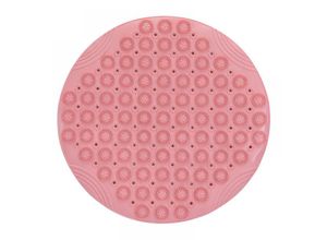 9010050206155 - 1 Stück rosa runde Massage-Badematte 55 x 55 cm rutschfeste Duschmatte antibakterielle Badematte maschinenwaschbare Duschmatte Badematte mit