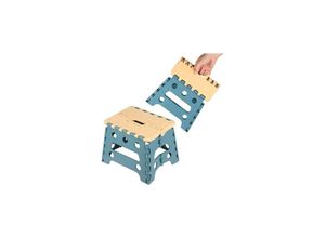 9010050210442 - S 18 cm Höhe – Blau) tragbarer Kunststoffhocker für Kinder und Erwachsene – hochwertiger faltbarer Hocker – multifunktionale Hocker mit Griff für