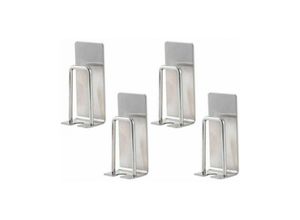 9010050216727 - Cyslmuk - Zahnbürstenhalter 4er-Set Edelstahl-Zahnbürstenhalter zur Wandmontage für Tassen Becher Zahnbürsten wasserdicht und selbstklebend ohne
