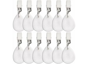 9010050219582 - 12 Stück Tischdecken Marmor-Tischdeckenbeschwerer für den Innen- und Außenbereich robuster tropfenförmiger Tischdeckenhalter mit Metallclip für