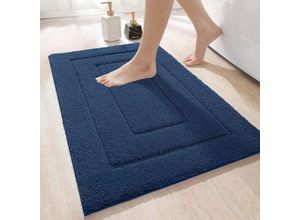 9010050219650 - Cyslmuk - Rutschfester Badezimmerteppich weicher Mikrofaser-Badezimmerteppich saugfähig maschinenwaschbar 40 x 60 cm Marineblau 9010050219650 - Cyslmuk - Rutschfester Badezimmerteppich weicher Mikrofaser-Badezimmerteppich saugfähig maschinenwaschbar 40 x 60 cm Marineblau