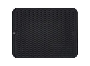 9010050226269 - Cyslmuk - 1 Stück Abtropfmatte schwarz 30 x 40 cm schnell trocknende Abtropfmatte aus Silikon