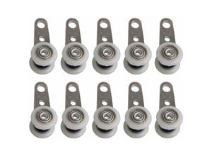 9010050230822 - Cyslmuk - Set mit 10 Rollen für Erkerfenster oder Schiebetüren – Metall und Kunststoff – 45 x 19 cm