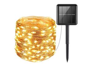 9010050234387 - Solar-Lichterkette 10 m 100 LEDs 8 Modi Schutzart IP65 geeignet für Weihnachtsbäume Gärten Balkone Dekorationen