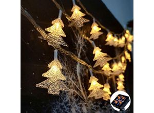 9010050234455 - Cyslmuk - m lange Solar-Lichterkette mit 50 LEDs für den Außenbereich wasserdicht 8 Beleuchtungsmodi für Garten Baum Weihnachten warmweiß