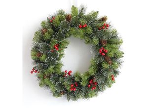 9010050236701 - Cyslmuk - Weihnachtsgirlande mit roten Früchten Weihnachtsgirlande mit roten Früchten Weihnachtsgirlande mit roten Früchten 30 cm