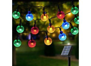 9010050239498 - Solar-Lichterkette für den Außenbereich 12 m 100 LEDs 8 Modi Kristallkugeln Solar-Außenlichterkette wasserdichte Solar-Lichterkette für