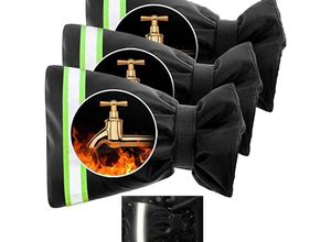 9010050243174 - Cyslmuk - 15 x 18 cm Wasserhahn-Abdeckung mit reflektierendem Streifen Outdoor-Wasserhahn-Abdeckung für kaltes Wetter Klettverschluss-Polsterung