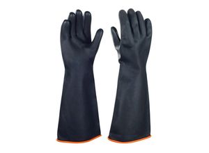 9010050248094 - Cyslmuk - Chemikalienbeständige Latexhandschuhe lange Gummi-Schutzhandschuhe für die Industrie robuste schwarze Handschuhe 1 Paar