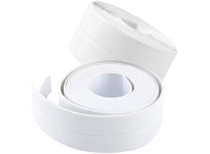 9010050252473 - 2er-Pack selbstklebender PVC-Dichtungsstreifen für Küchenspüle Toilette Badezimmer Dusche und Badewanne 32 m x 38 cm weiß