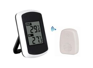 9010050252619 - Digitales kabelloses Thermometer für den Innen- und Außenbereich Mini-Raumtemperatursensor kleiner genauer Wettertester für Zuhause Schlafzimmer