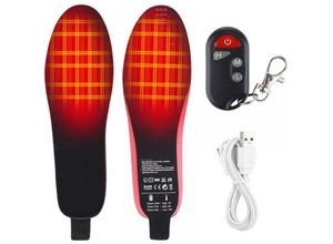 9010050259380 - 35–40) USB-beheizte Einlegesohlen mit 3 Stufen der Temperatureinstellung – wiederaufladbare Thermo-Einlegesohlen – zuschneidbare Thermo-Einlegesohlen