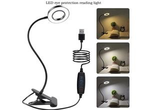 9010050269907 - Cyslmuk - LED-Schreibtischlampe Augenschutz Lesen Selfie-Fülllicht Lupenklemme Schreibtischlampe Durchmesser 95 cm