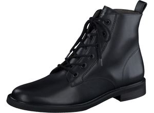 9010095027265 - paul green Schnürstiefeletten Leder Reißverschluss für Damen schwarz 385