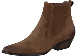 9010095947563 - paul green Ankle Boots Blockabsatz Leder für Damen braun 36