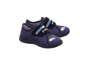 9010159983575 - - Klett-Hausschuhe BENNY  POLIZEI in blau Gr33