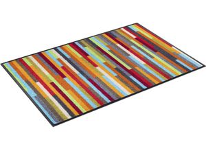 9010216070811 - Fußmatte WASH+DRY BY KLEEN-TEX Mikado Stripes Teppiche Gr B L 60 cm x 240 cm 7 mm 1 St bunt (multicolor) Designer Fußmatten Schmutzfangläufer modernes Streifen Design rutschhemmend waschbar