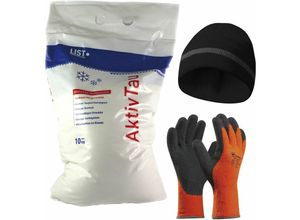 9010582002089 - Winter-Set Streusalz 10 kg + Winter-Handschuhe Gr 8 (M) + Haube