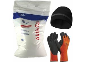 9010582002096 - Winter-Set Streusalz 10 kg + Winter-Handschuhe Gr 9 (L) + Haube