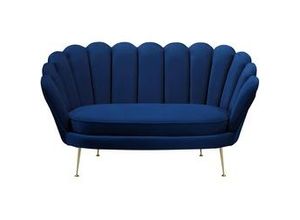 9010585036050 - Sofa Jellina Dunkelblau Samt