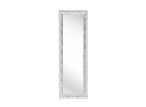 9010585088882 - Wandspiegel Silber Glas Eukalyptusholz massiv rechteckig 47x147x3 cm senkrecht und waagrecht montierbar Ganzkörperspiegel 9010585088882 - Wandspiegel Silber Glas Eukalyptusholz massiv rechteckig 47x147x3 cm senkrecht und waagrecht montierbar Ganzkörperspiegel