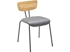 9010585103981 - Stuhl Cera grau Lederlook gepolstert