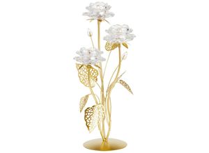 9010585128731 - Teelichthalter Klar Gold Metall Glas 23x42x205 cm zum Stellen Dekoration Windlichter & Laternen Kerzenhalter 9010585128731 - Teelichthalter Klar Gold Metall Glas 23x42x205 cm zum Stellen Dekoration Windlichter & Laternen Kerzenhalter