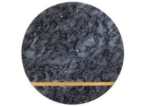 9010585152354 - Platzteller Glam in Schwarz Goldfarben Øca32cm