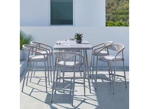 9010585159001 - Gartenset Allonso Grau Aluminium Polywood Textilene