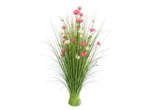 9010585176220 - Xxxl Dekogras  Grün Rosa Weiß  Metall Kunststoff  100 cm  Dekoration Kunstblumen