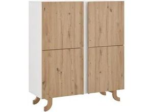 9010585231530 - Highboard Holz Vira Massiv Kiefer 110 125 43 cm