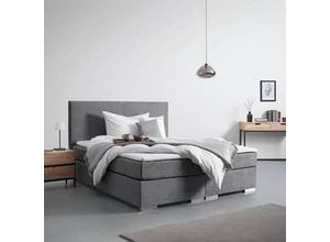 9010585259367 - Boxspringbett Florin ca 180x200 cm Grau mit Topper