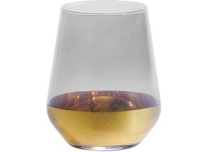 9010585279648 - Trinkglas Glamour in Schwarz Goldfarben ca425ml