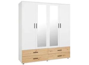 9010585291084 - Kleiderschrank in Weiß Eichefarben