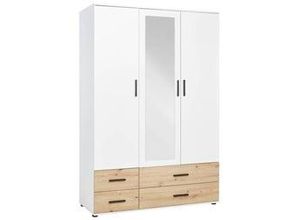 9010585407522 - Kleiderschrank in Weiß Eichefarben