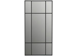 9010585456827 - Wandspiegel  Schwarz  Metall Glas Holzwerkstoff  rechteckig  100x200x3 cm  Reach Bsci  senkrecht und waagrecht montierbar