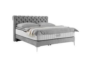 9010585467533 - Boxspringbett Queen in Grau ca 160x200cm