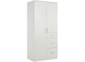 9010585524908 - Drehtürenschrank Lasse 2T in Weiß ca 90x197x55cm