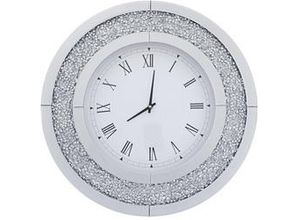 9010585545477 - Wanduhr Diamant Rund in Silberfarben 9010585545477 - Wanduhr Diamant Rund in Silberfarben