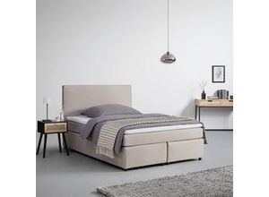 9010585570196 - Boxspringbett \Florinda\ 140x200 cm beige mit Topper