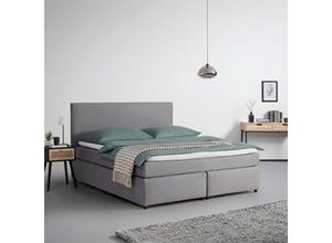 9010585570226 - Boxspringbett Florinda ca 180x200 cm Grau mit Topper