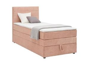 9010585624639 - Boxspringbett Palma in Rosa ca 90x200cm mit Topper