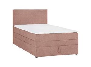 9010585624646 - Boxspringbett Palma in Rosa ca 120x200cm mit Topper